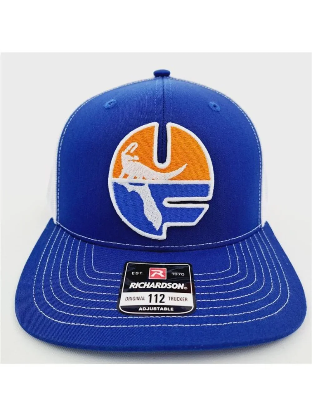 Retro Florida Alligator Patch Royal Blue Richardson 112 Trucker Hat Cap New Pell
